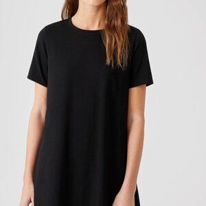 Eileen Fisher Cotton Jersey Crew Neck Dress Size Small